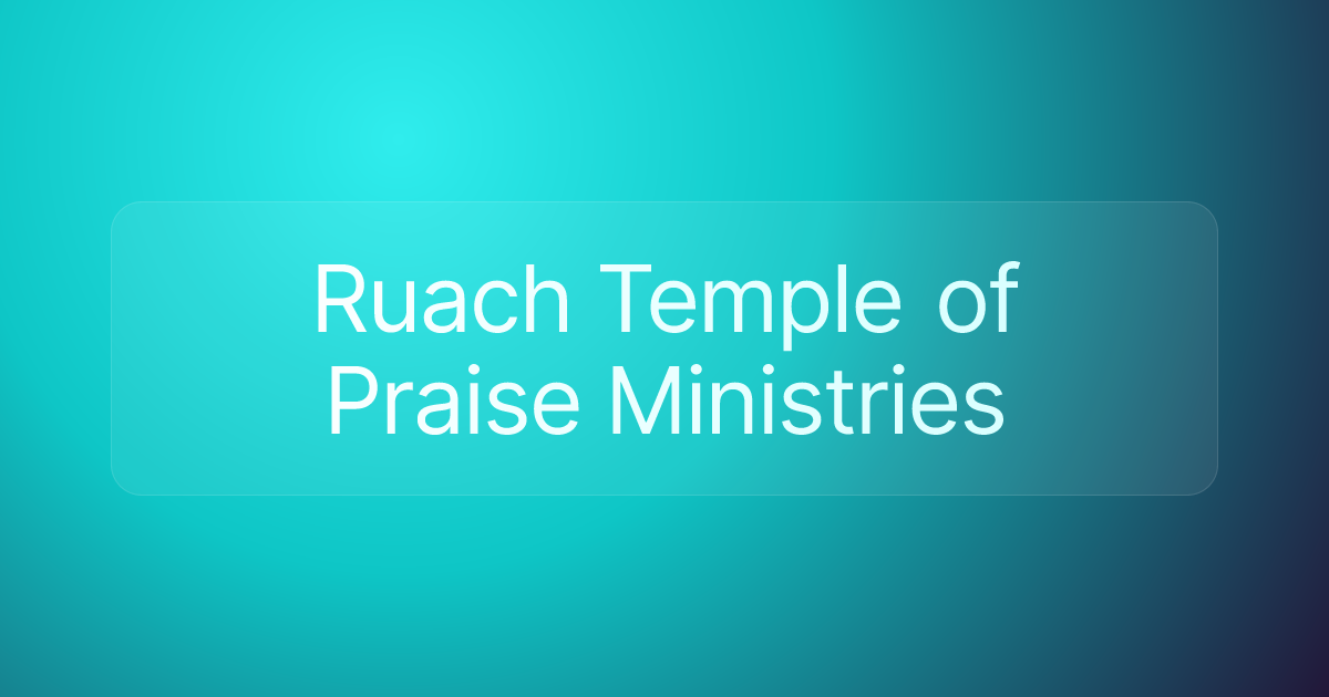 Ruach Temple of Praise Ministries