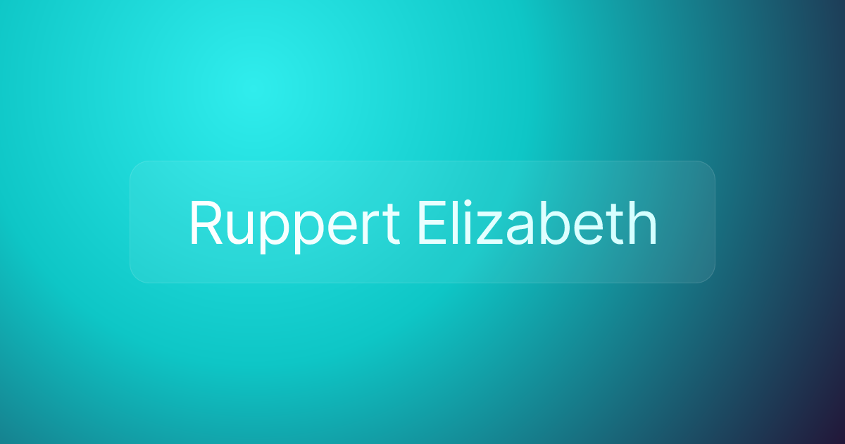 Ruppert Elizabeth