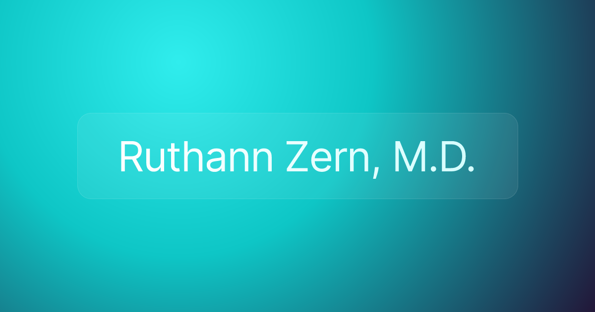 Ruthann Zern, M.D.