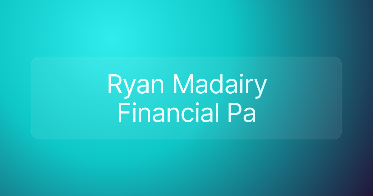 Ryan Madairy Financial Pa