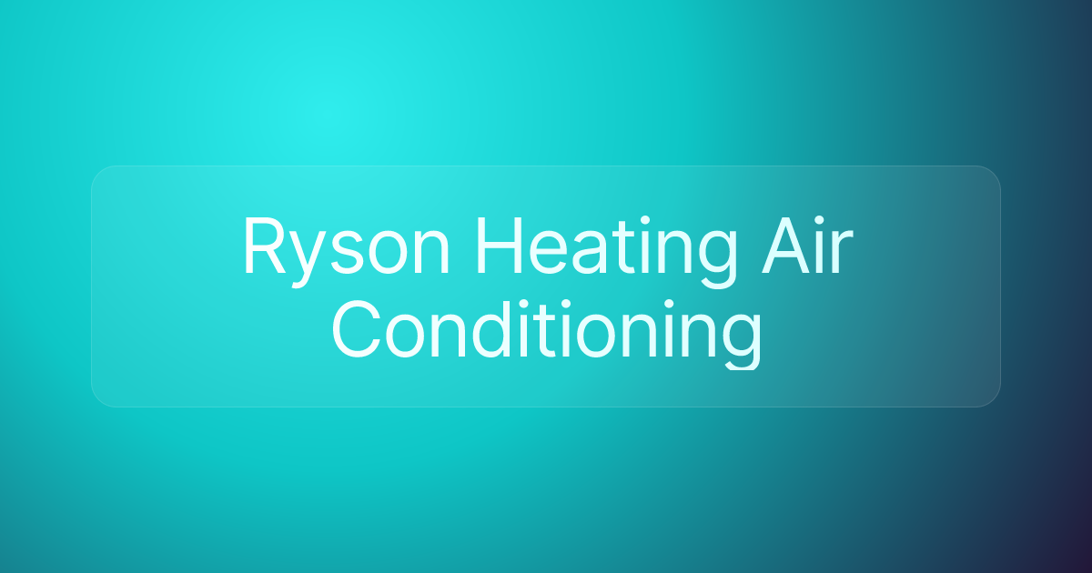 Ryson Heating Air Conditioning
