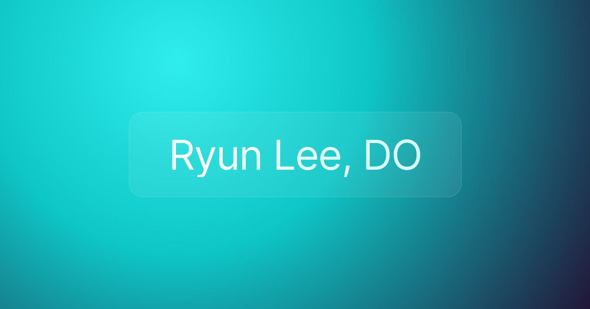 Ryun Lee, DO