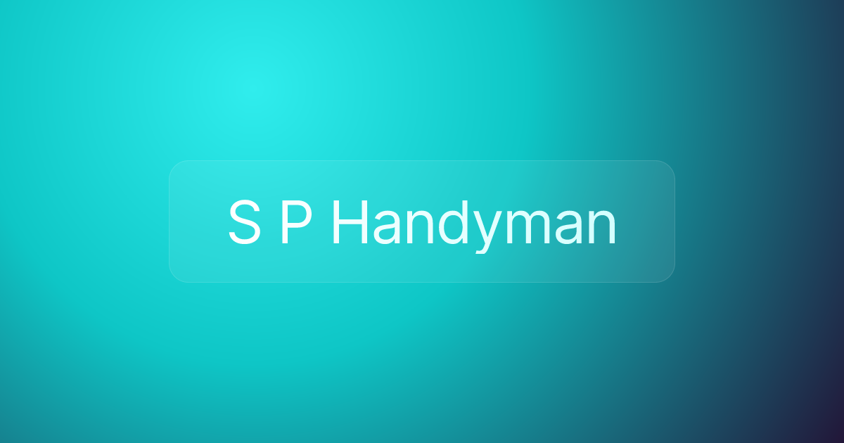 S P Handyman