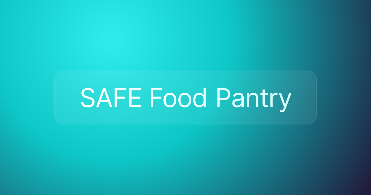 SAFE Food Pantry