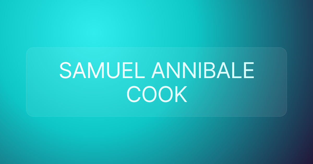 SAMUEL ANNIBALE COOK