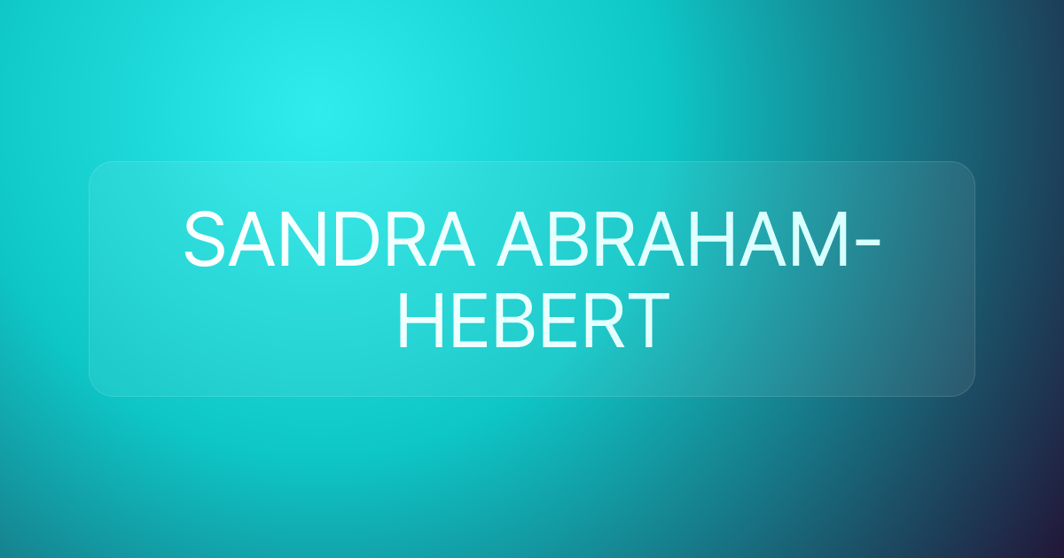 SANDRA ABRAHAM-HEBERT