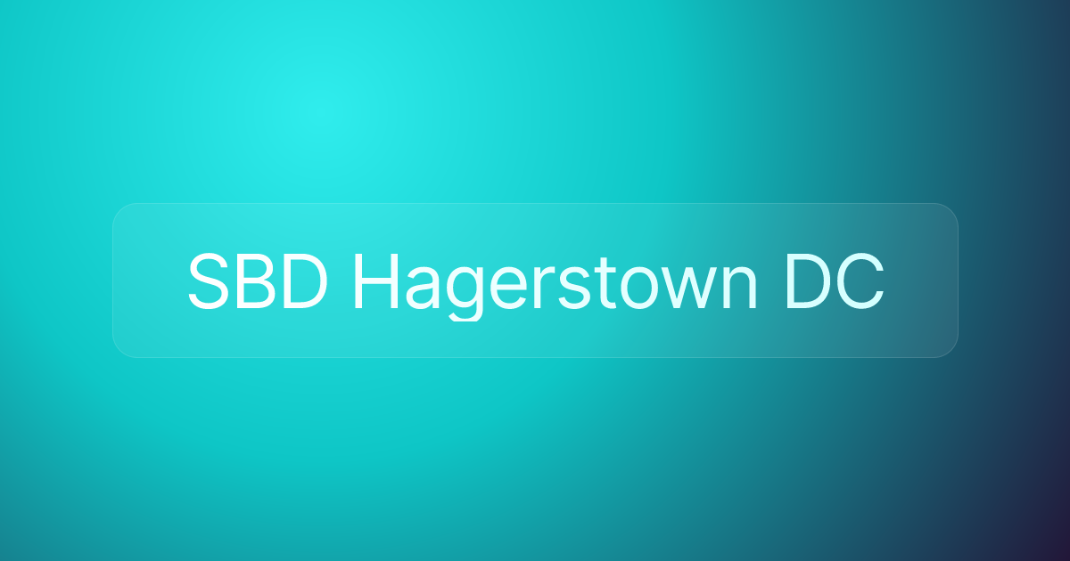 SBD Hagerstown DC