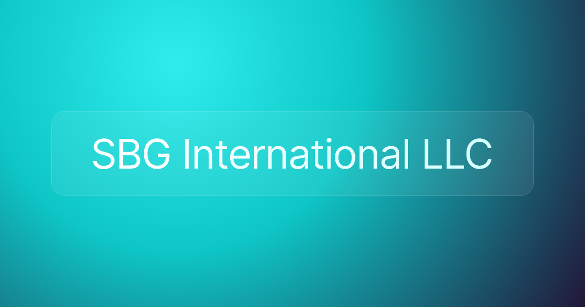 SBG International LLC