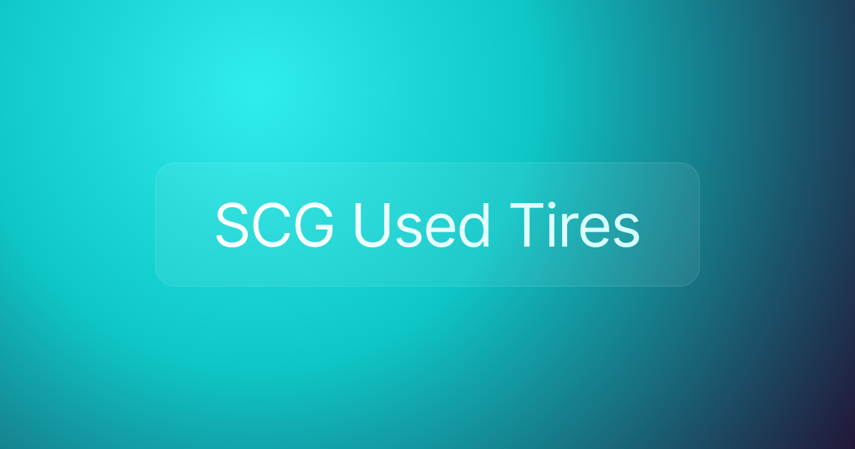 SCG Used Tires