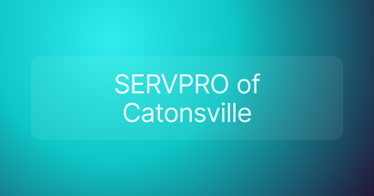 SERVPRO of Catonsville