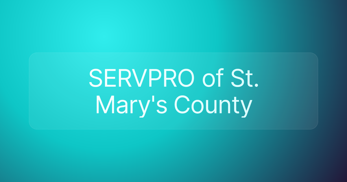 SERVPRO of St. Mary's County