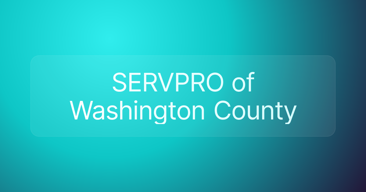 SERVPRO of Washington County