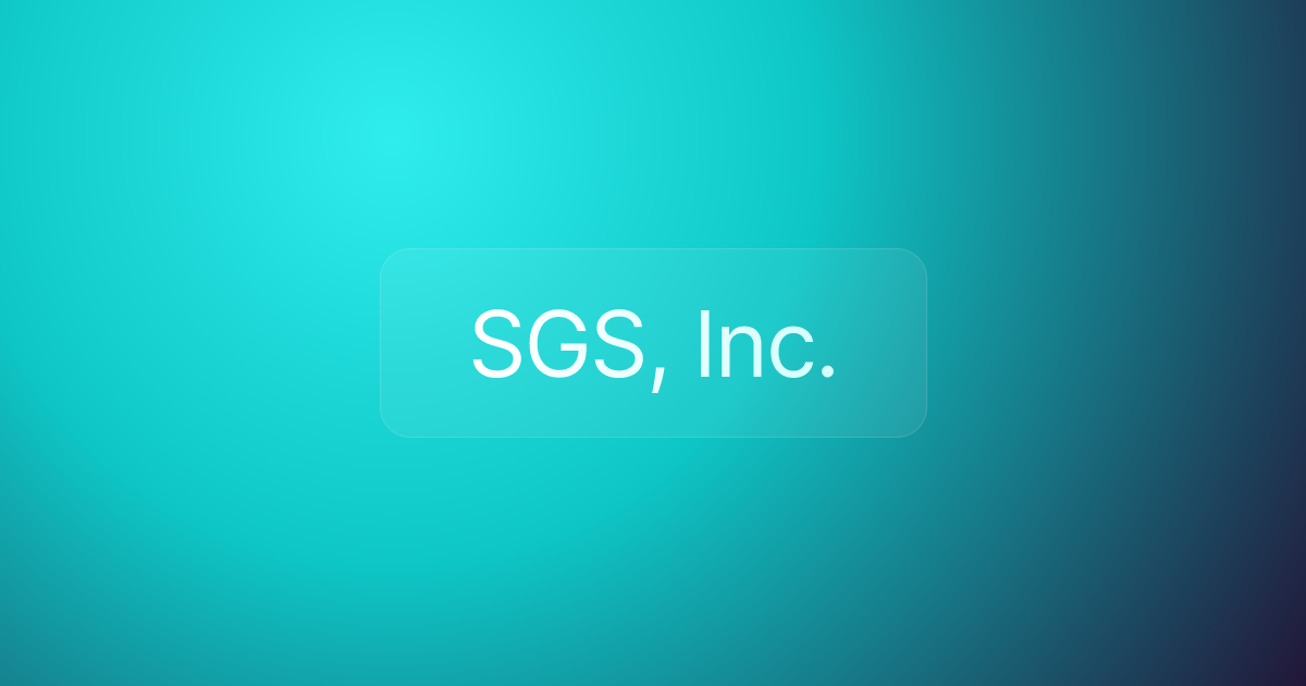 SGS, Inc.