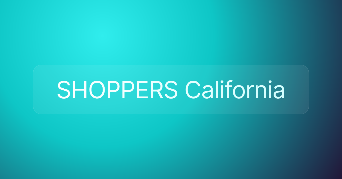 SHOPPERS California