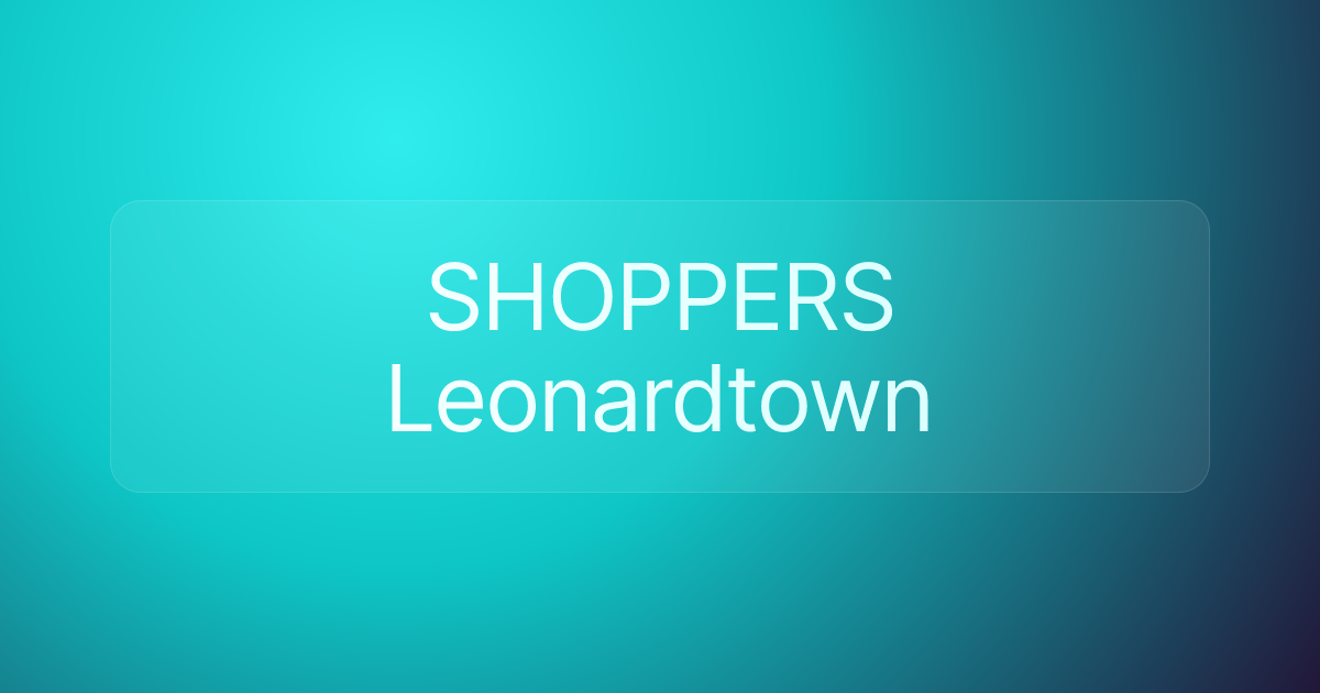 SHOPPERS Leonardtown