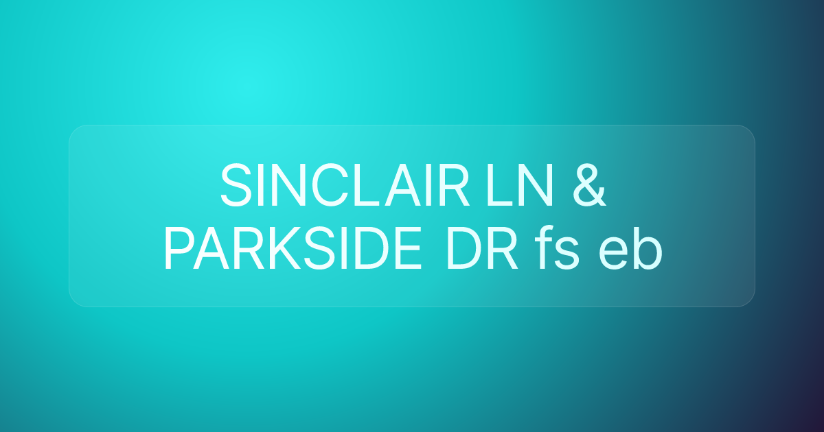 SINCLAIR LN & PARKSIDE DR fs eb