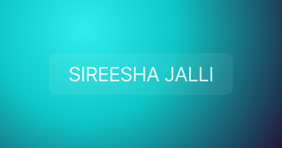 SIREESHA JALLI