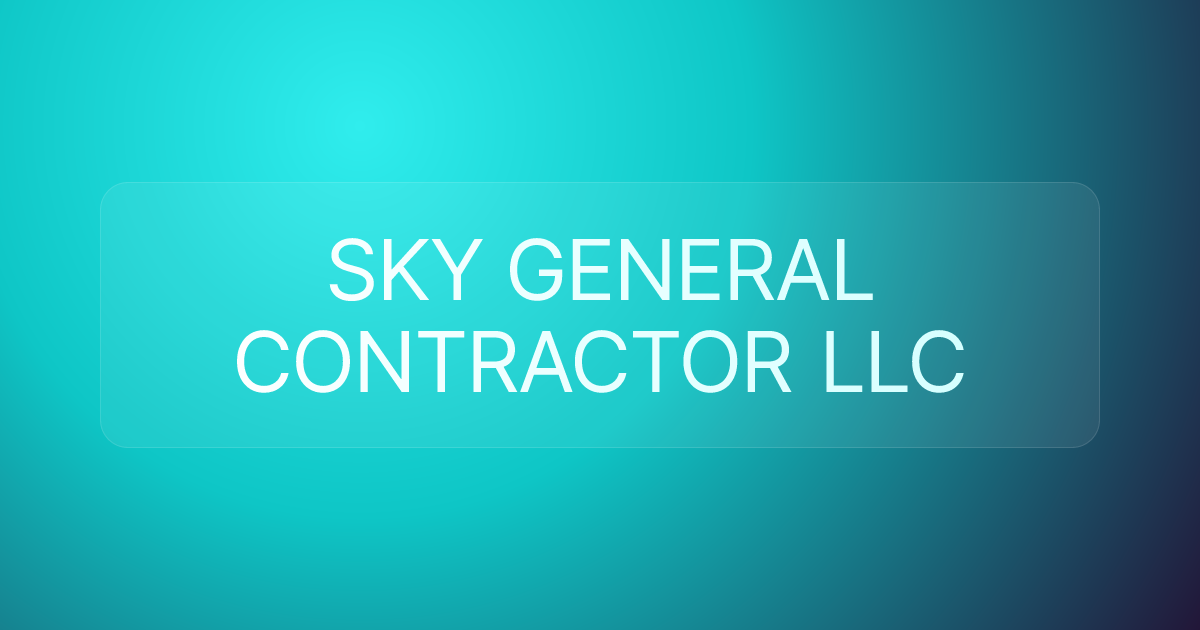 SKY GENERAL CONTRACTOR LLC