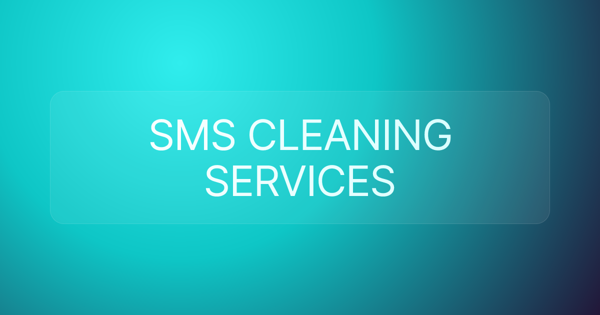 SMS CLEANING SERVICES