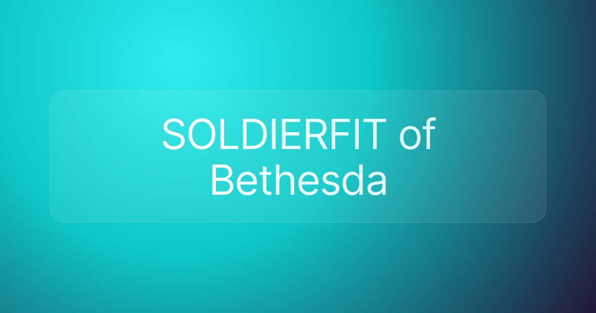 SOLDIERFIT of Bethesda