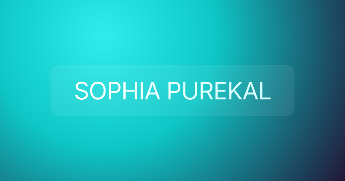 SOPHIA PUREKAL
