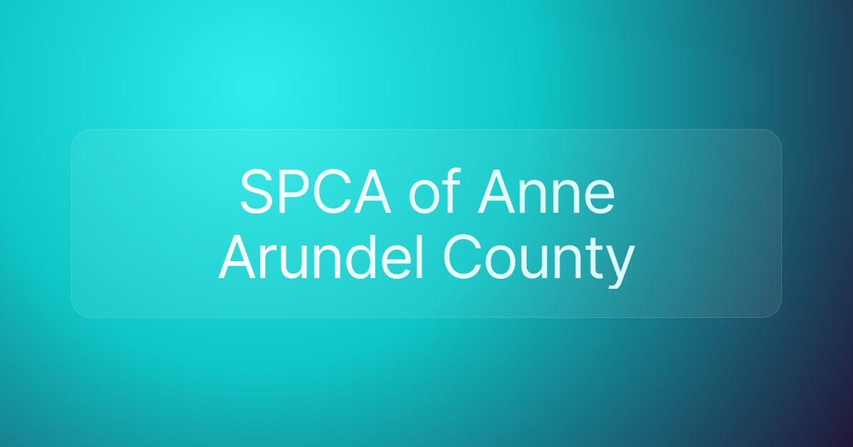 SPCA of Anne Arundel County