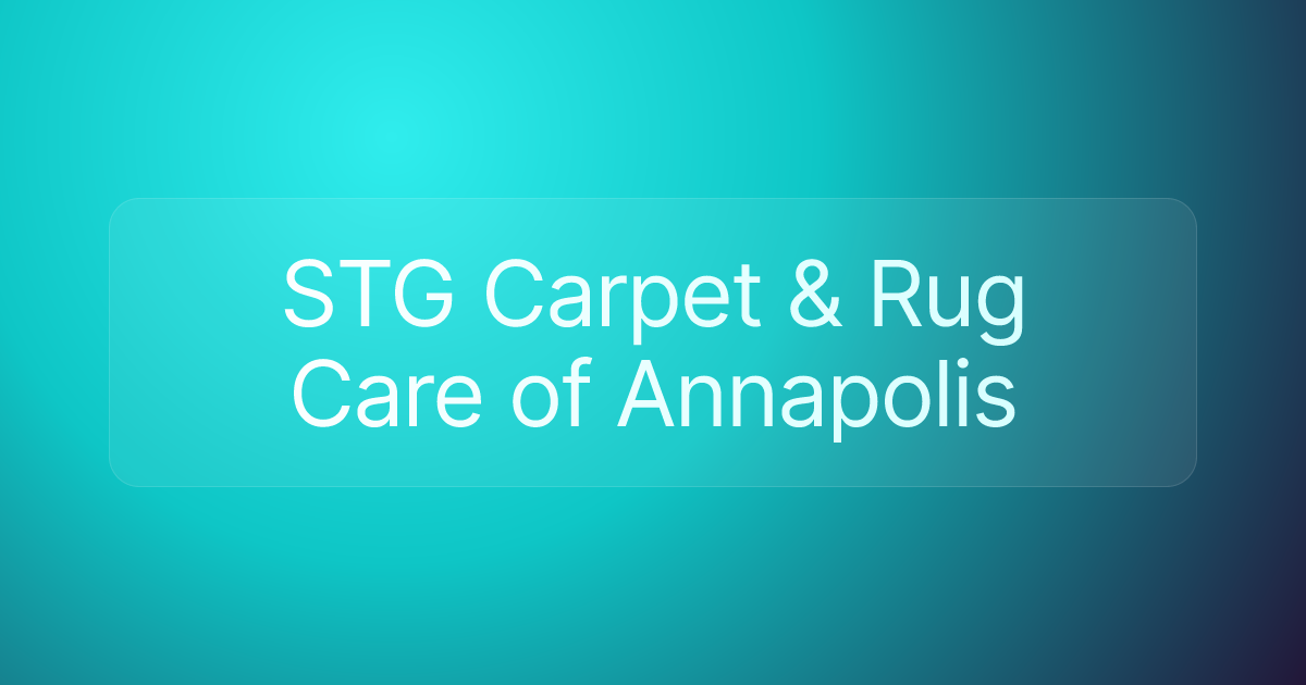 STG Carpet & Rug Care of Annapolis