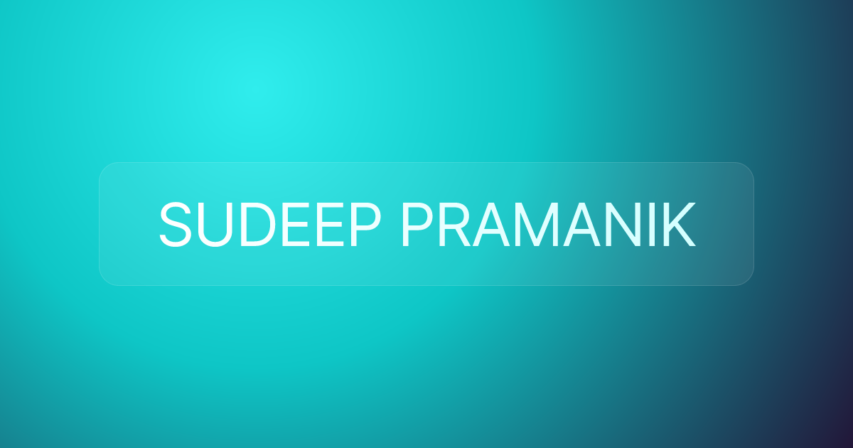 SUDEEP PRAMANIK