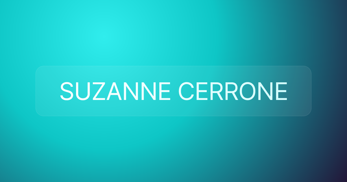 SUZANNE CERRONE