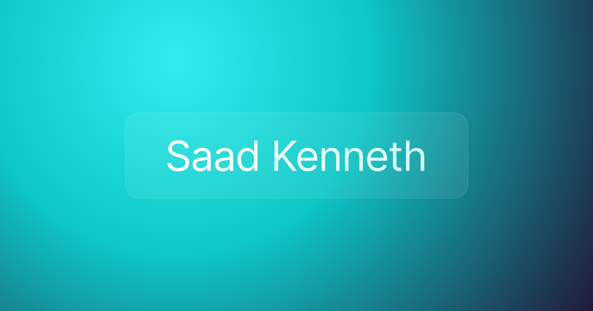 Saad Kenneth