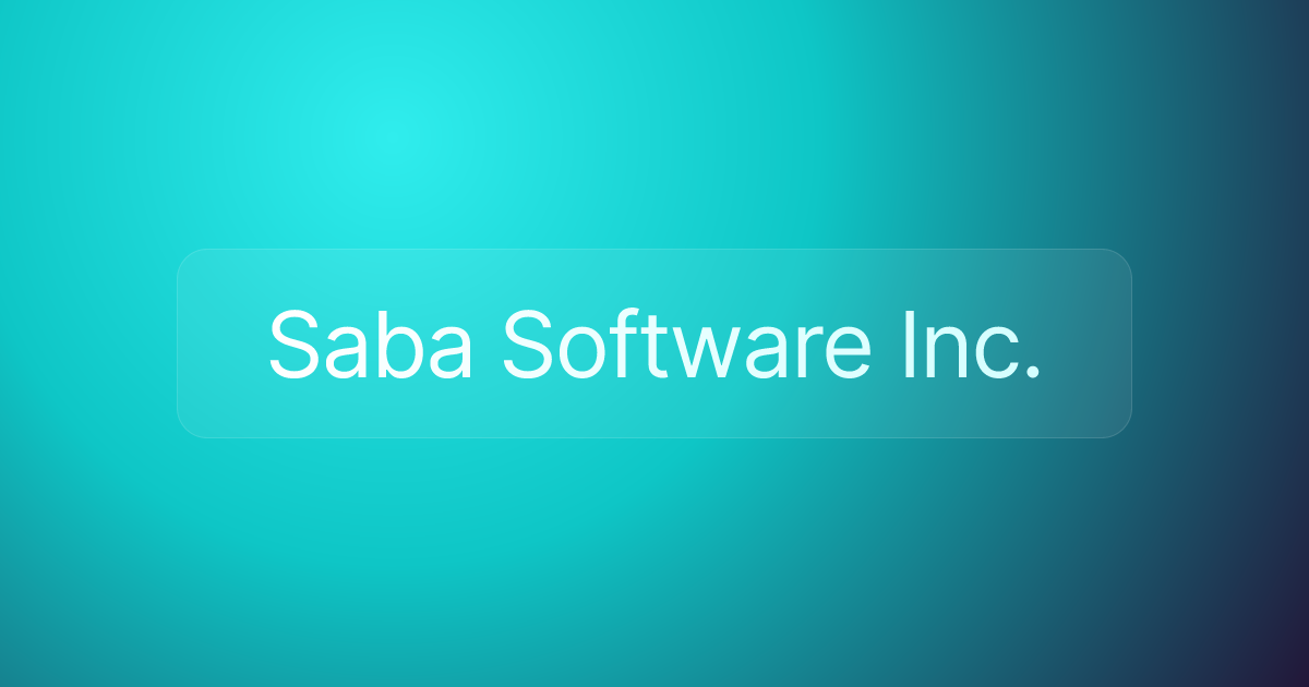 Saba Software Inc.