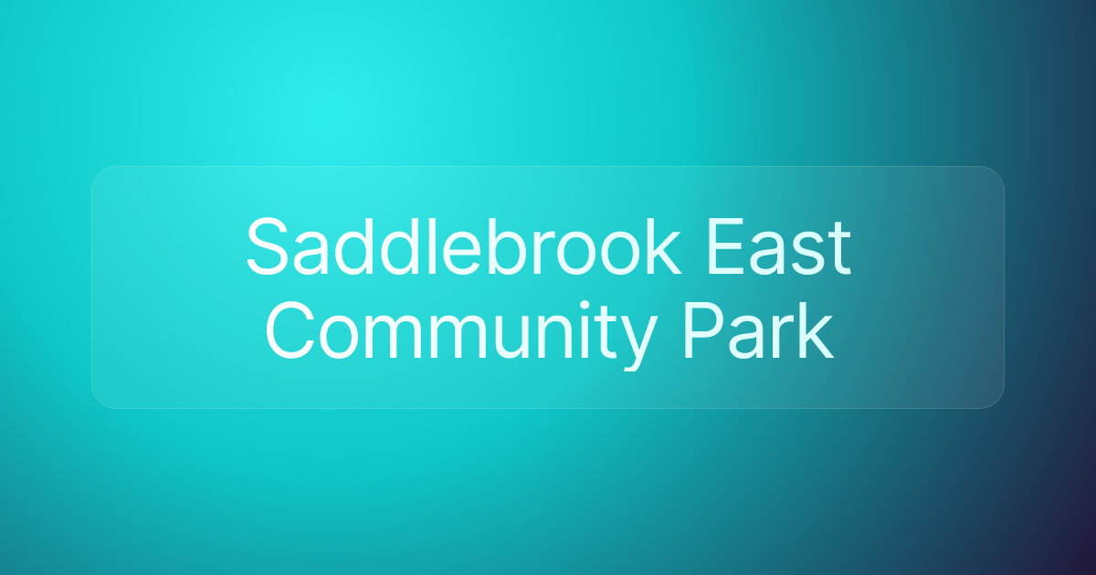 Saddlebrook East Community Park