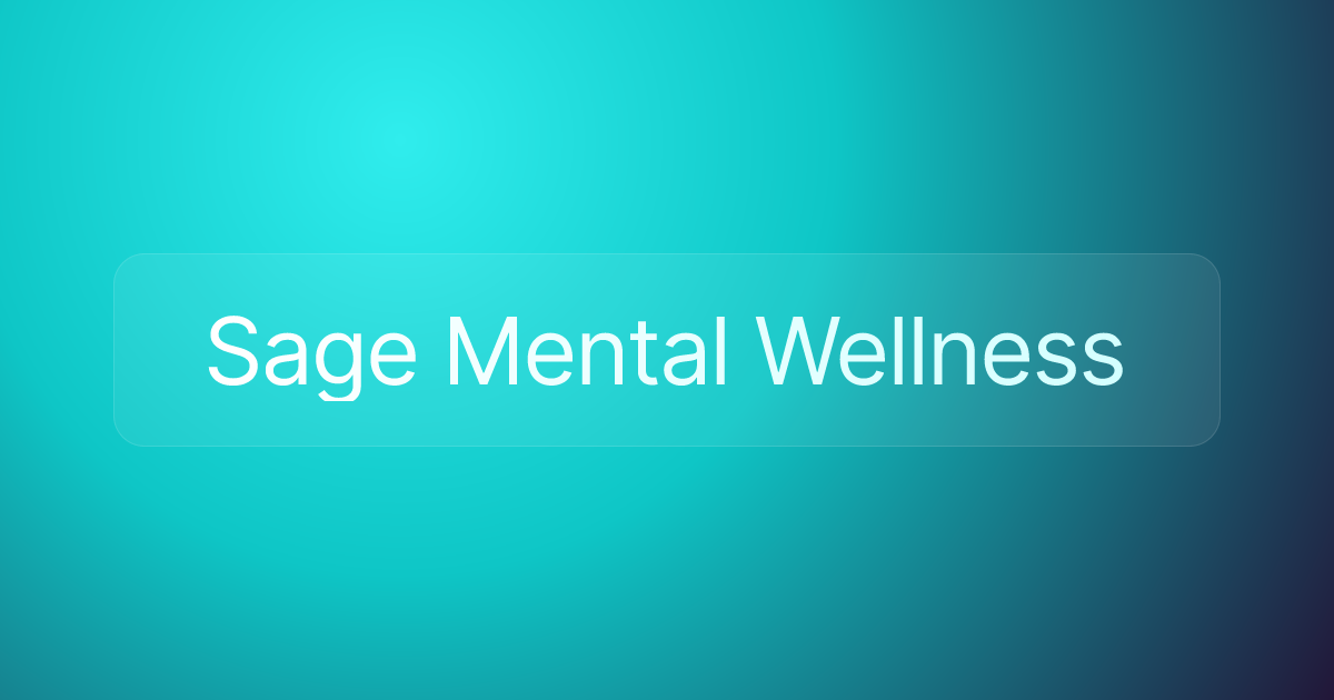 Sage Mental Wellness