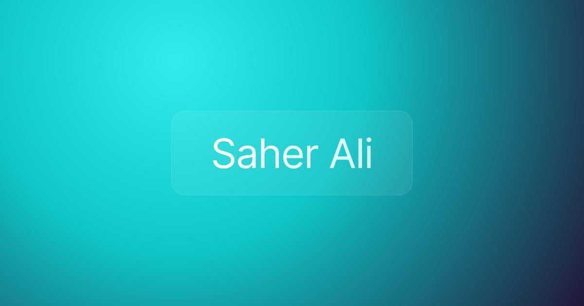 Saher Ali