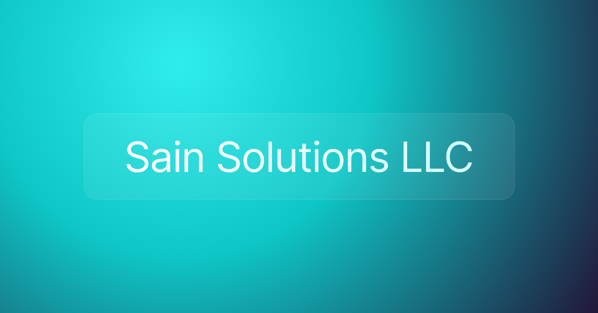 Sain Solutions LLC