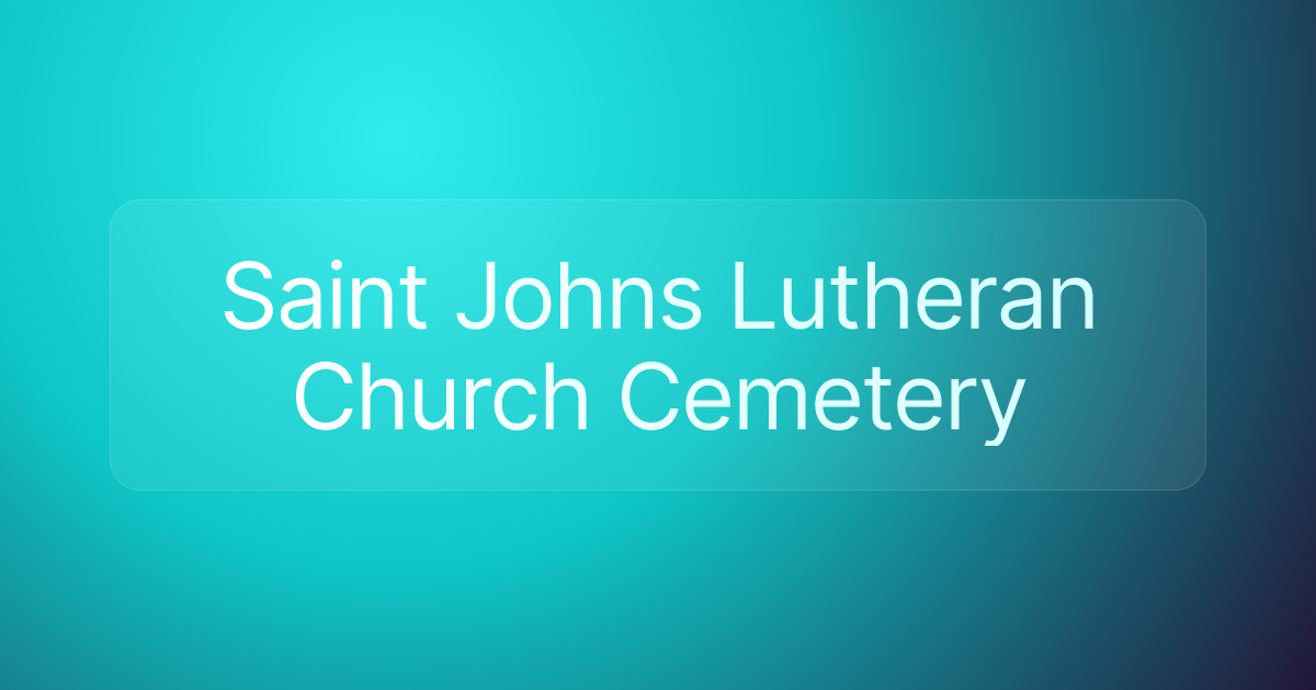 Saint Johns Lutheran Church Cemetery