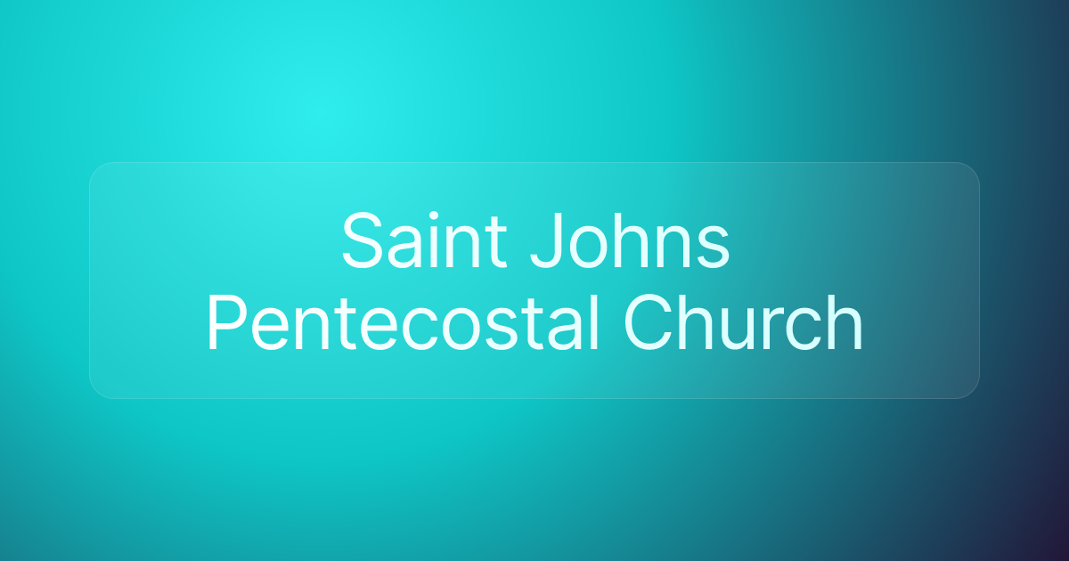 Saint Johns Pentecostal Church