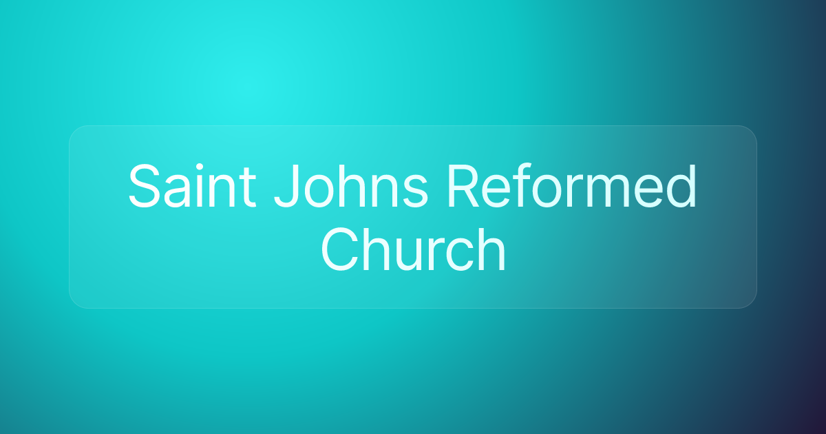 Saint Johns Reformed Church
