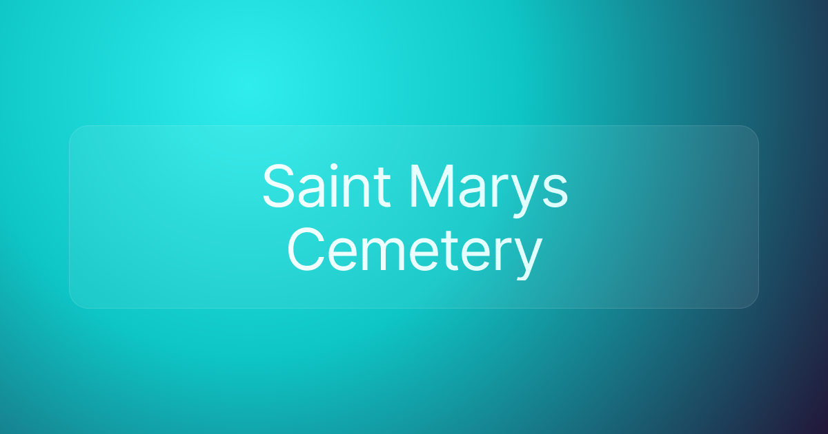 Saint Marys Cemetery