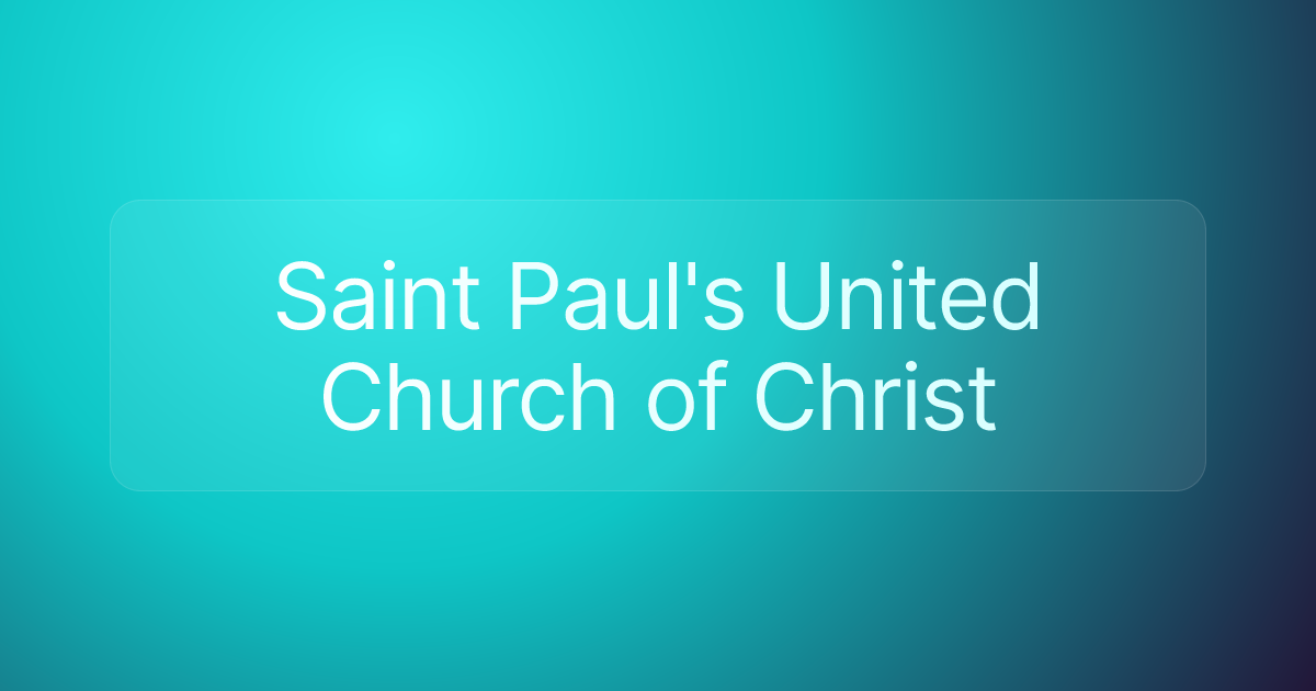 Saint Paul's United Church of Christ