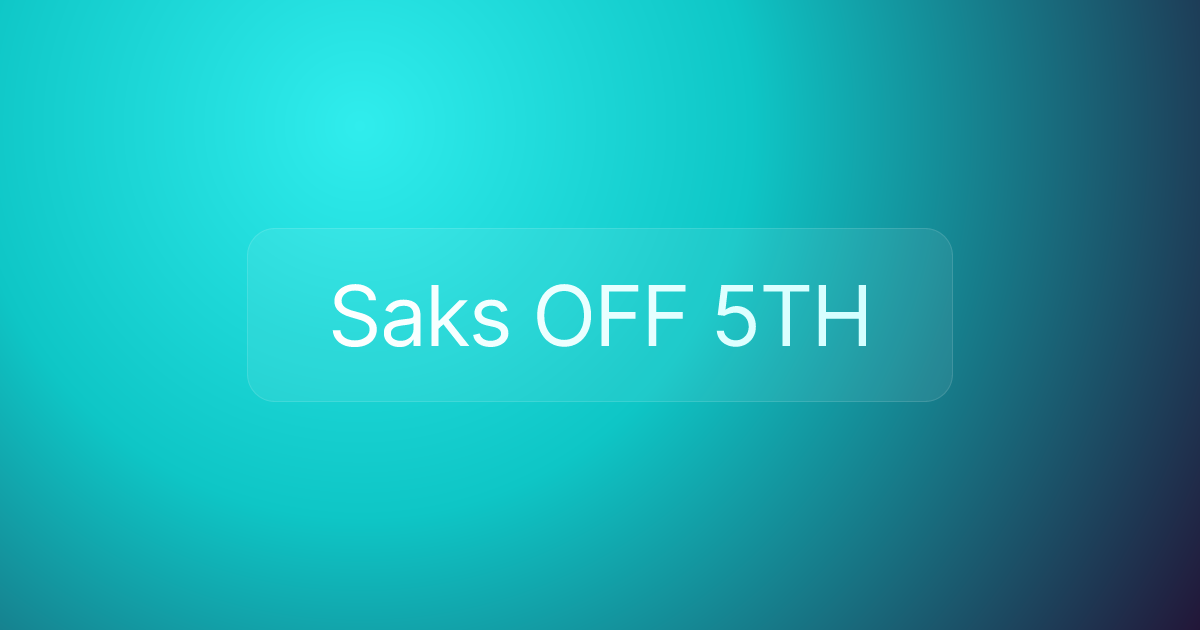 Saks OFF 5TH