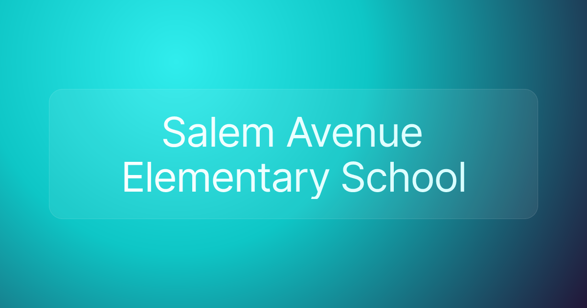 Salem Avenue Elementary School