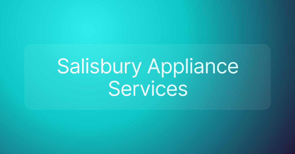 Salisbury Appliance Services