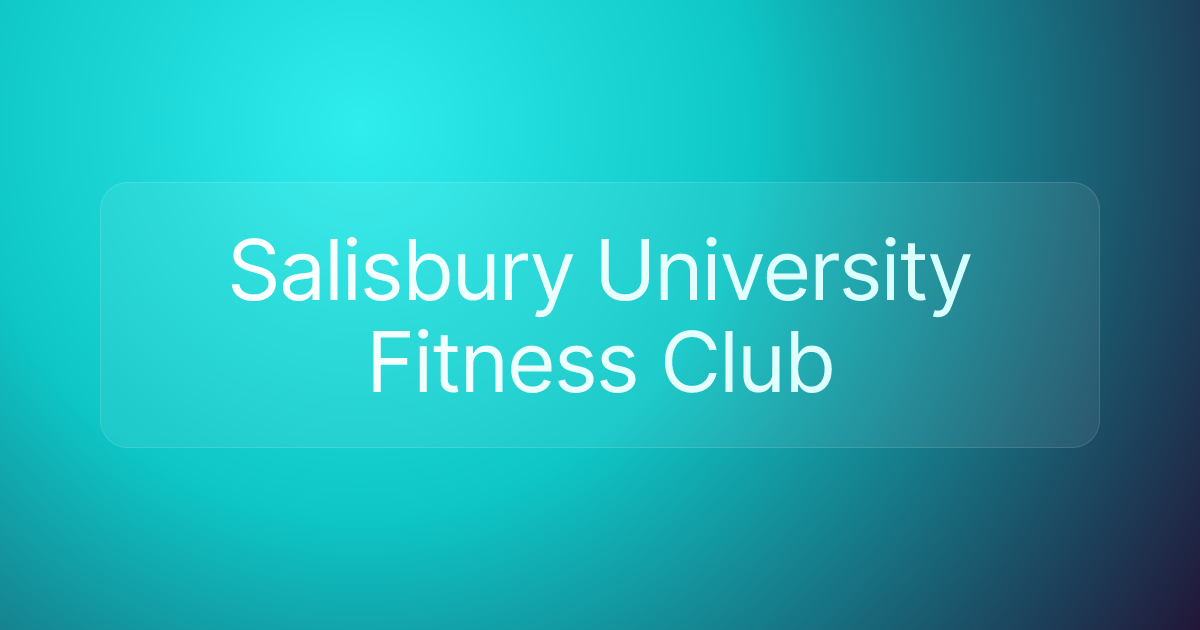 Salisbury University Fitness Club