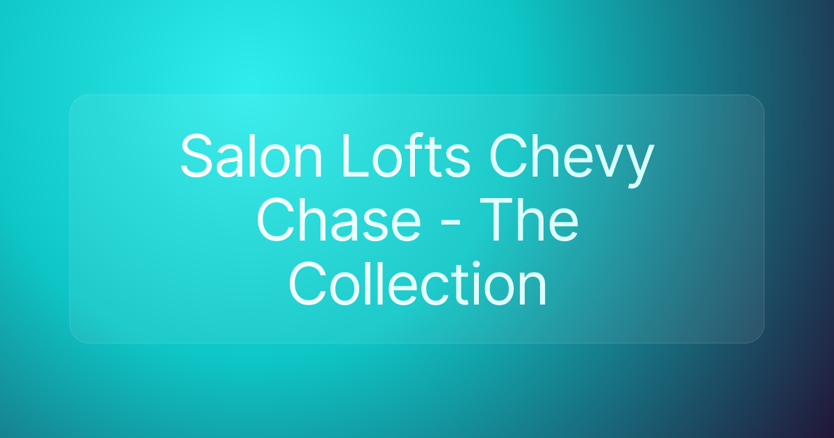 Salon Lofts Chevy Chase - The Collection
