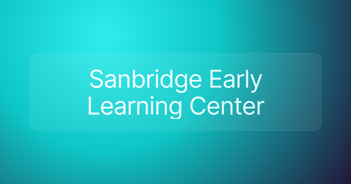 Sanbridge Early Learning Center