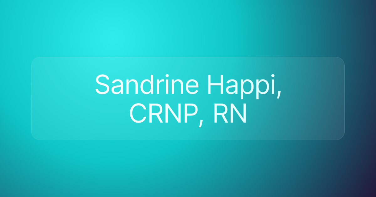 Sandrine Happi, CRNP, RN