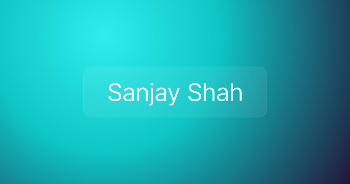 Sanjay Shah