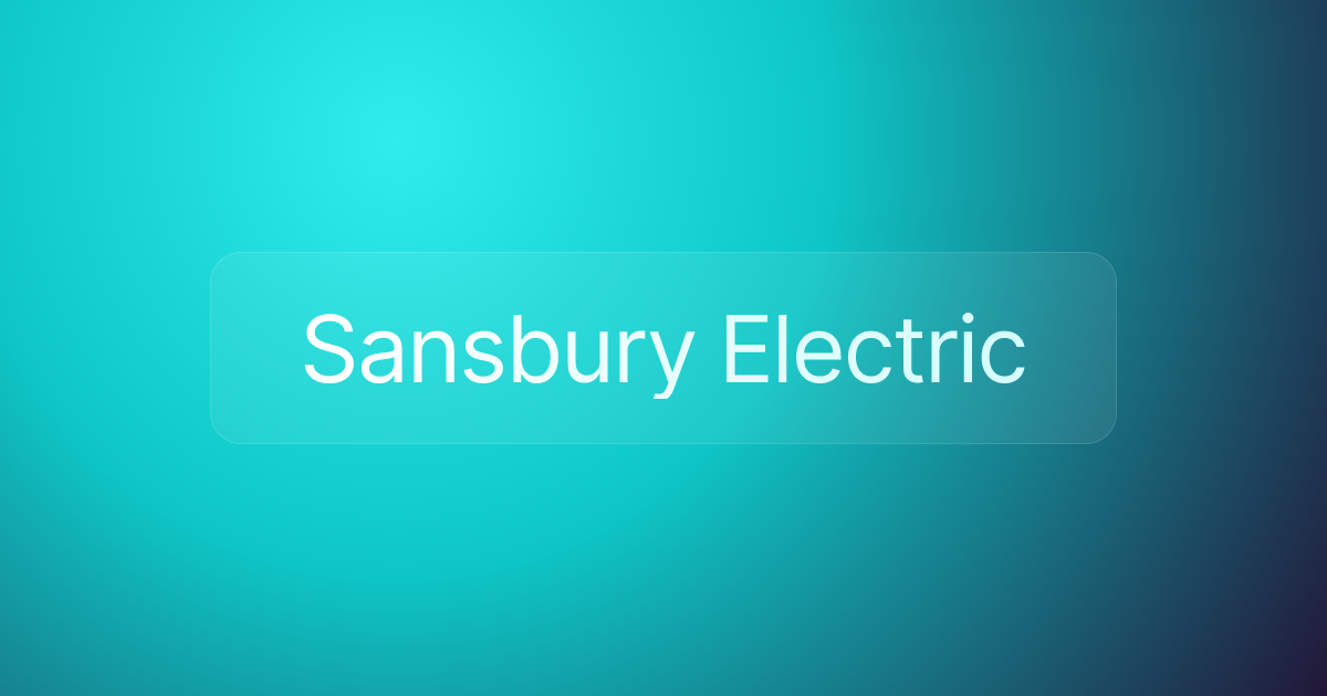 Sansbury Electric