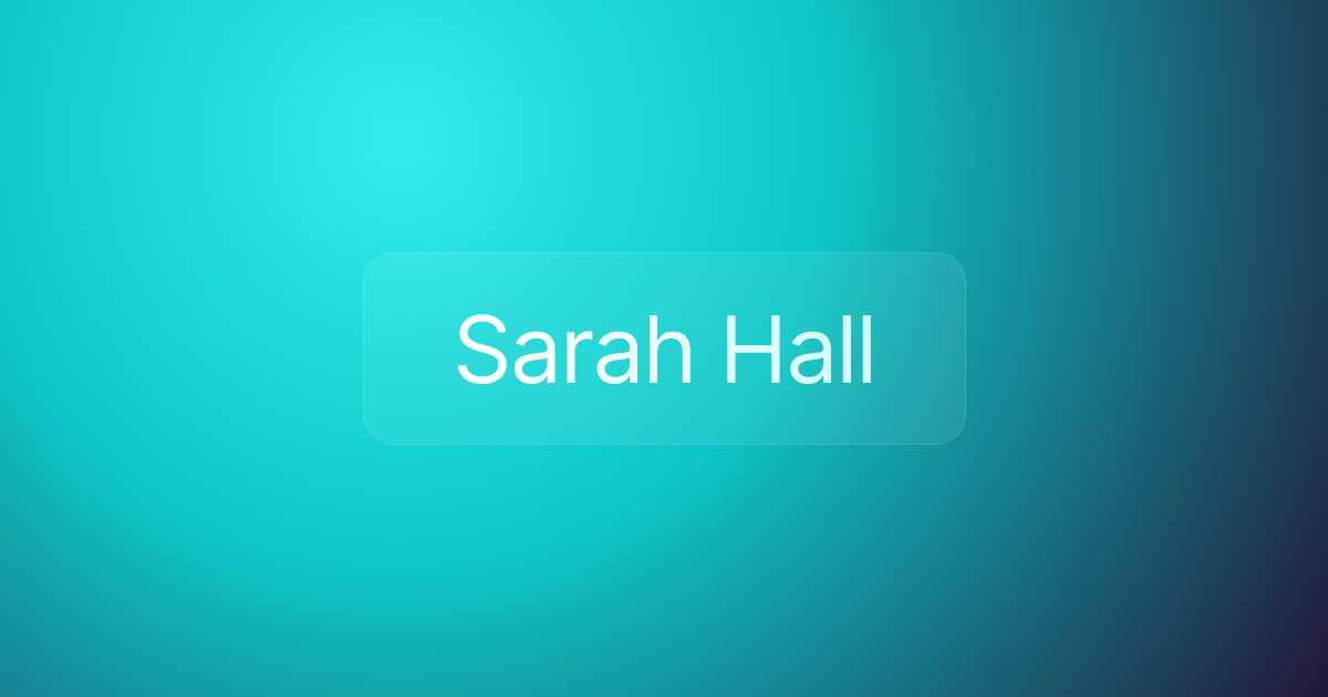 Sarah Hall